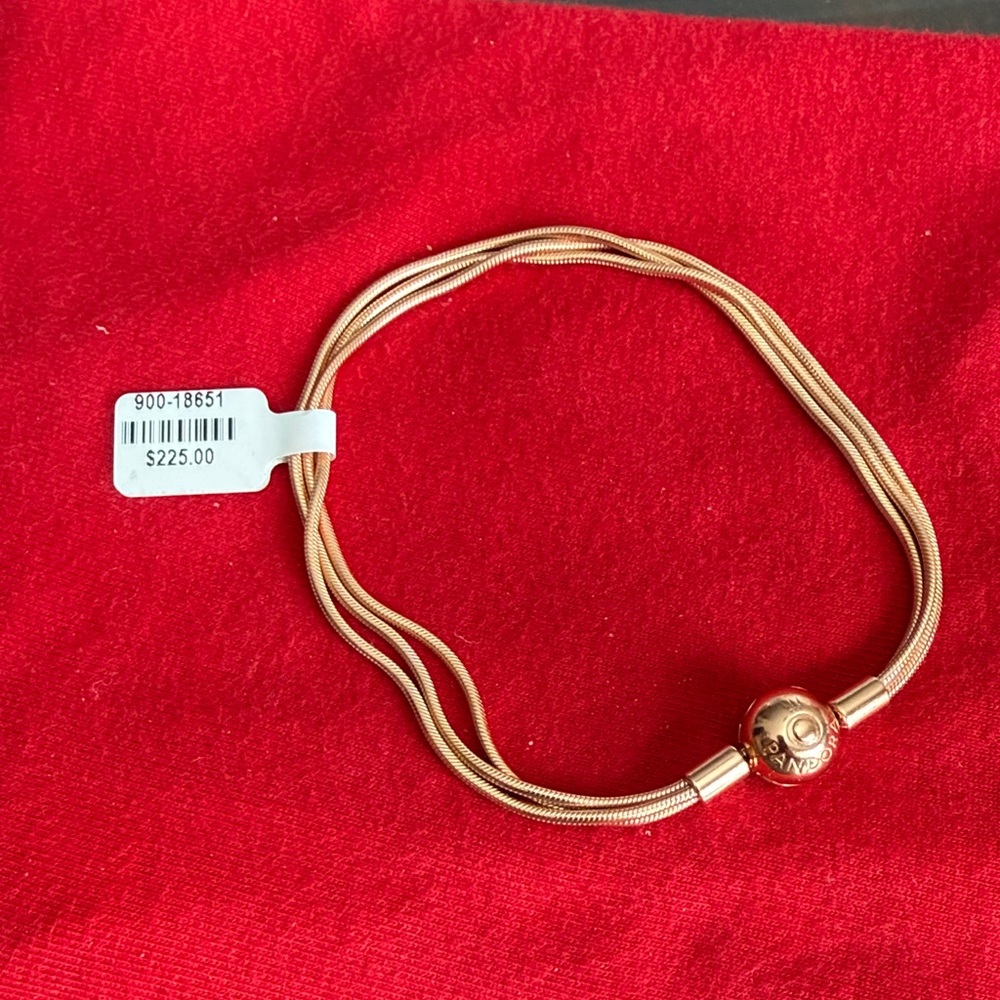 Pandora Rose Tripple Strand Bracelet 7.9